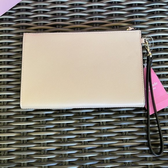 Kate Spade Staci Medium Wristlet Warm Beige - Picture 7 of 16